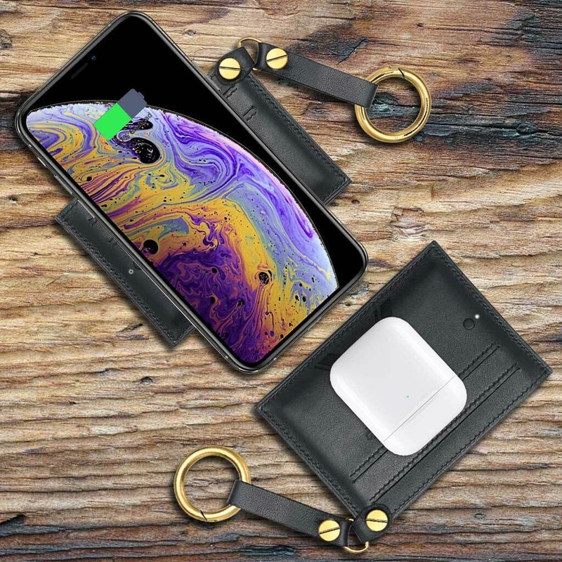 PLUSUS Premium Wireless Charging Pad Mat & Charging Wallet Leather