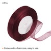 PATIKIL Sheer Organza Ribbon 51/64 Inch 50 Yard, 4 Roll