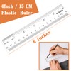 Plastic Rulers, 6 Inch Ruler, Clear Measuring Tool for Student