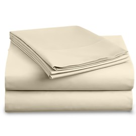 Full XL 100% Microfiber Double Brushed Sheet Set - Extra-Soft, Breathable & Wrinkle-Free - 15" Deep Pockets, 54" x 80" - Ideal for Extra Long Full Beds - 4PC Set (Full XL, Beige)