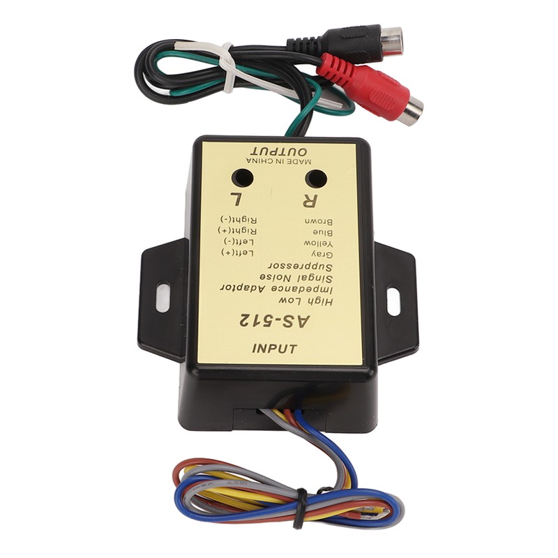 2 Channel Line High Low Impedance Adapter Audio Speaker Level