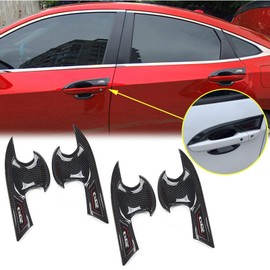 Xotic Tech Exterior Door Handle Bowl Cover Trim Carbon Fiber Pattern, Compatible with Honda Civic 10th Gen