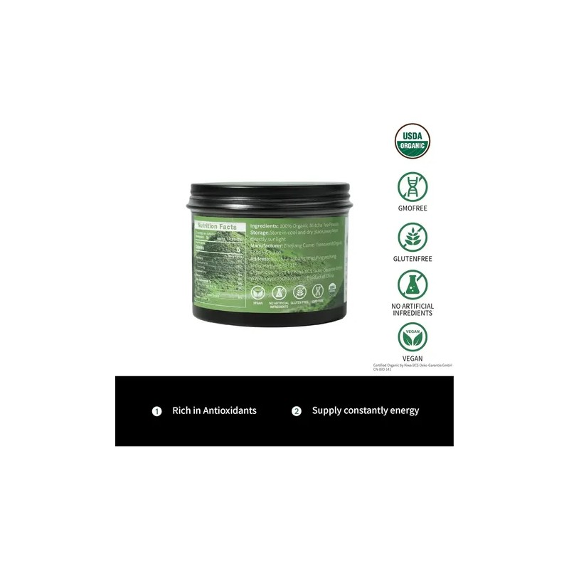 Té Verde Matcha Orgánico En Polvo Grado Ceremonial 100% Puro