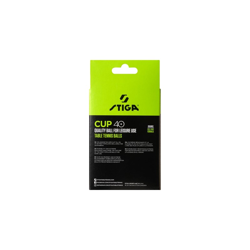 Stiga Table Tennis Balls Cup 40+ ITTF-Approved - Pack of
