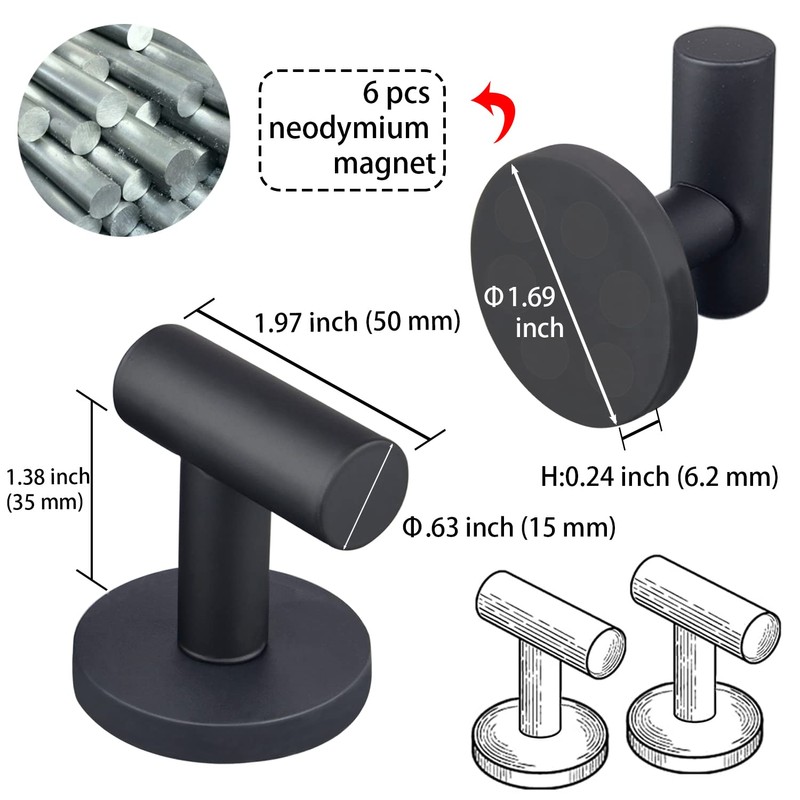 MUTUACTOR Crochet Magnétique Robust for Cuisine Suspendue (4 Pieces)
