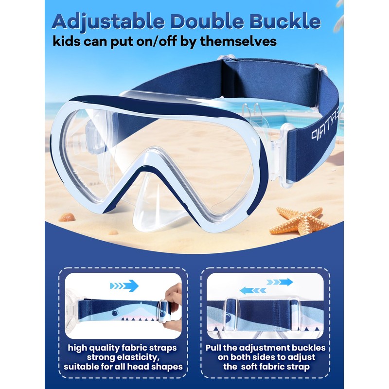 Supertrip Kids Swimming Goggles with Nose Cover for Ages 6-14,