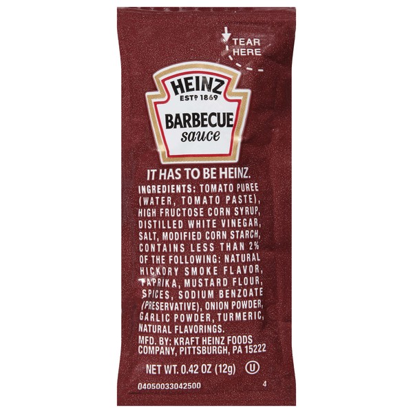 Heinz BBQ Sauce Single Serve Packet (0.4 oz Packets, Pack of 200)