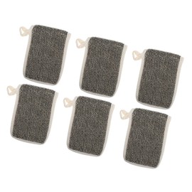 Housoutil 6pcs Soap Foaming Bags Black Linen Soap Net Pouches for Handmade Cosmetic Exfoliating Storage for Bath and Shower Use