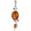 Sterling Silver and Baltic Amber Pendant Chloe