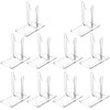 TERDEWE 10 Pack Acrylic Book Stand for Display Adjustable Clear