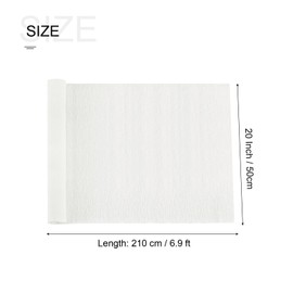 sourcing map Crepe Paper Roll 6.9ft Long 20 Inch Wide for Wedding Ceremony Various Large Festivals Decoration, White