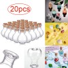 Unbranded 20x Small Cork Stopper Clear Glass Bottles Empty Jars