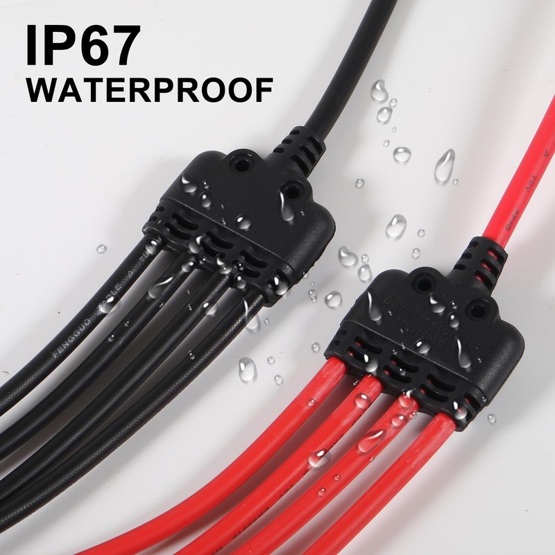 ACEIRMC 2 Pairs Solar Panel Connectors 1 to 4 Y