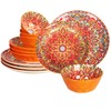 YA JU Mandala Dinnerware Sets (12 Pcs) Serves 4, Buffet