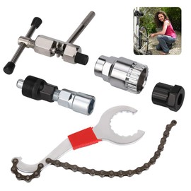 Bicycle Cassette Removal Tool, XiXiRan Bicycle Repair Tool, Disassembly Tool Bicycle, Bicycle Repair Tool, Bottom Bracket Crank Puller, Chain Whip and Puller Set, Chain Tool