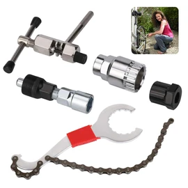 Bicycle Cassette Removal Tool, XiXiRan Bicycle Repair Tool, Disassembly Tool Bicycle, Bicycle Repair Tool, Bottom Bracket Crank Puller, Chain Whip and Puller Set, Chain Tool