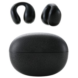 Elecom LBT-OWS03BK-EC Wireless Earphones, Bluetooth 5.4, Ear Cuff, Lightweight, AAC Compatible, 5 Hours of Continuous Playback, Touch Sensor, Voice Assistant, Fully Wireless, Type-C Charging, Black