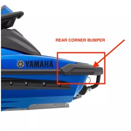 YAMAHA 2021-2024 GP1800R REAR LH Corner BLACK Bumper Gunwale F4P-U251D-00-0