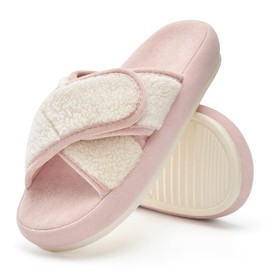 Chantomoo Womens Slippers Memory Foam Slippers for Women Open Toe Cross Band