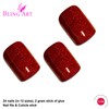 Falsche Nägel Bling Art Rot Gelnägel 24 Squoval Kunstnägel Mittel
