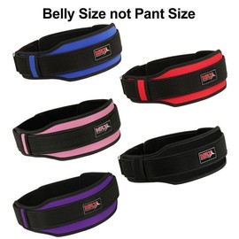 MRX Weight Lifting Belt With Double Back Support Bodybuilding Gym Training Belt 5" Wide All Sizes - Color: Blue, Size: M