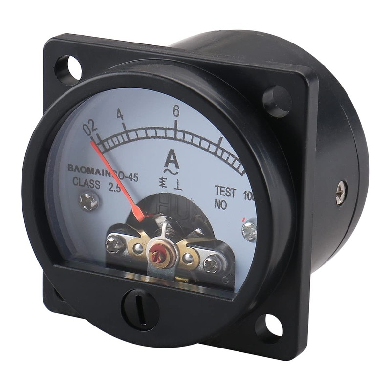 Baomain Ammeter AC 0-10A Round Analog Panel Meter Class 2.5