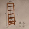 Lavish Home Ladder Bookshelf-5 Tier Leaning Decorative Shelves for Display,