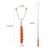 Telescopic Roasting Fork,6PCS Stainless Steel Barbecue Skewer,Marshmallows Roasting Stick,Hot Dog