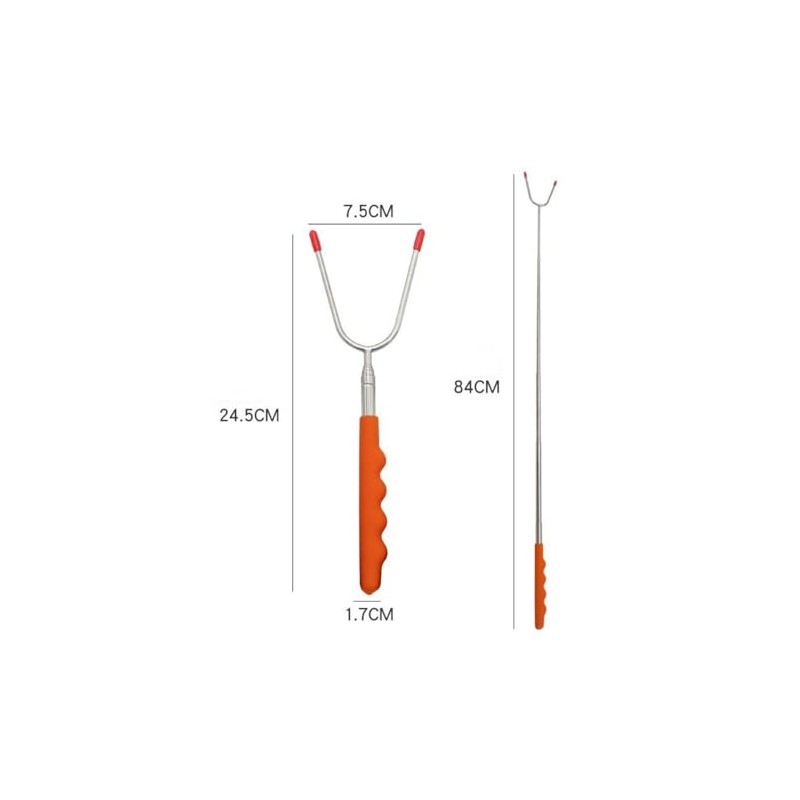 Telescopic Roasting Fork,6PCS Stainless Steel Barbecue Skewer,Marshmallows Roasting Stick,Hot Dog