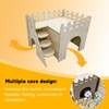 Hamster Maze Wooden House Hamster Hideout Hut Cage Accessories with