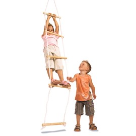 Eichhorn 100004504 Outdoor Rope Ladder, TÜV / GS Tested, Length: 170 cm, 5 Rungs, Holds up to 60 kg, Birch Wood