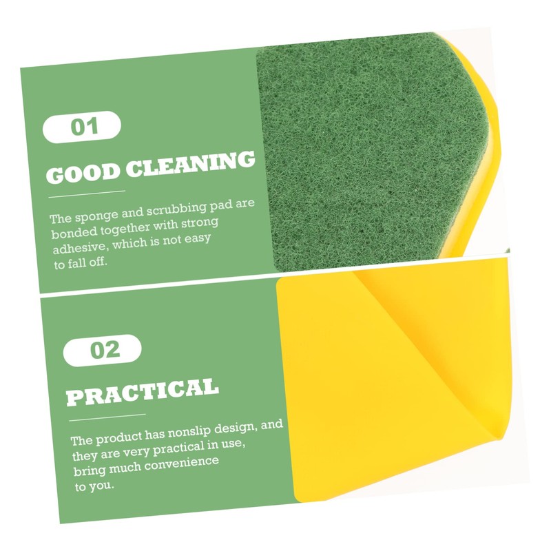 Gatuida Reusable Household Cleaning Gloves Yellow and Green Latex Dishwashing