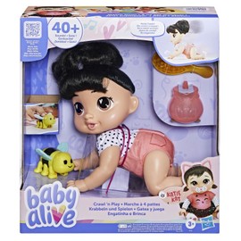 Baby Alive Crawling Baby Doll Katie Kat Interactive Playset with Sounds and Accessories