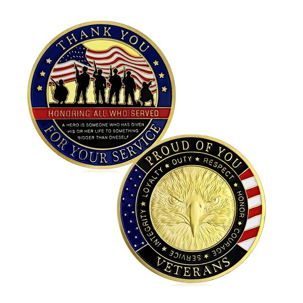 Thank You for Your Service Military Veterans Challenge Coin Appreciation