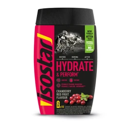 Isostar Hydrate & Perform: 400g Isotonic Electrolyte Drink - Electrolyte Solution to Support Sports Performance - Red Fruits