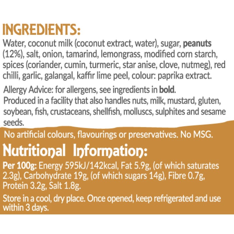 Thai Taste Satay Peanut Sauce 200g