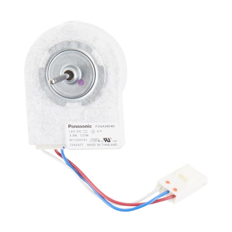 Whirlpool W11396715 Refrigerator Evaporator Fan Motor, White