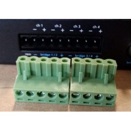 CAQL New 5Pcs 4-Pin Pluggable Quick Connector - Terminal Block - Phoenix Power Plug for Kicker Front Row ZXDSP1 ZXSUM8, Precision Power PPI Amplifier Sedona MAXX Bass Waves ix AMP