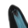 Doll Long Straight Wigs, Blue and Black Beautiful Color Heat