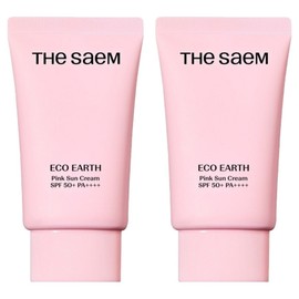 The Saem Eco Earth Pink Sun Cream SPF50+ PA++++, 50g, 2 pieces / 더샘 에코 어스 핑크 선크림 SPF50+ PA++++, 50g, 2개