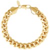 LIFETIME JEWELRY 11mm Miami Curb Cuban Link Chain Bracelet 24k