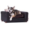 Moots Premium Leatherette Pets Sofa, Espresso, Small