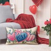 Fjfz Valentines Day Love Lumbar Decorative Throw Pillow Cover 12