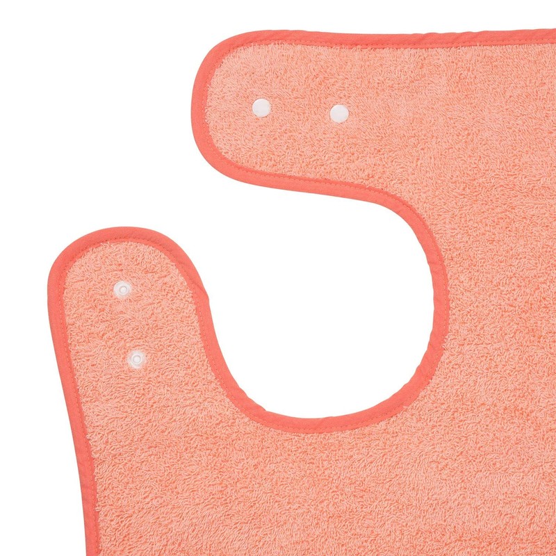 Clevamama Bamboo Apron Baby Bath Towel, Coral