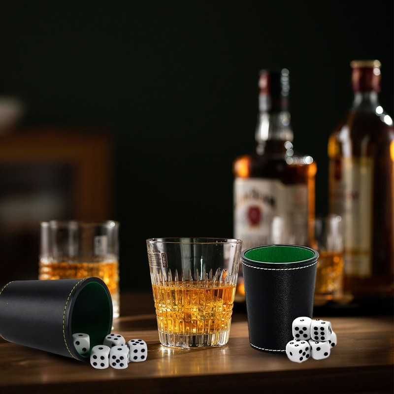 Graplan Dice Cup Set Including 3 Leather Dice Cups and