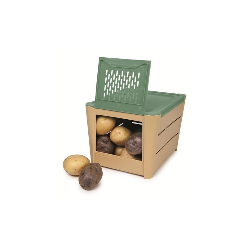 Snips Potato and vegetable container, brown and green, 3 kg,