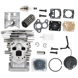 TINVHY 5047351-01 41mm Chainsaw Cylinder Piston Kit Replacement for 440E 435E 435 440 II with Fuel Filter Buffer Mount