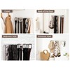 StorageWorks Tie Rack with 20 Hooks, 2-Pack Wall-Mounted Wooden Hangers