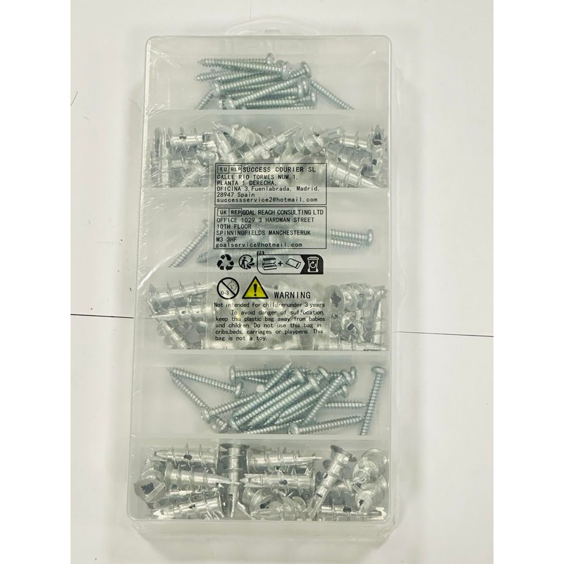 NHALESBG 120 Pcs Self Drilling Plasterboard Fixings Raw Plugs and
