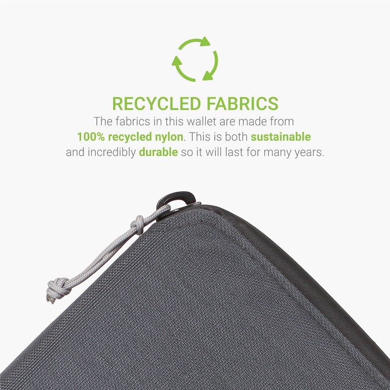 Lifeventure RFiD Protected Bi-Fold Wallet, made from eco-friendly recycled material,